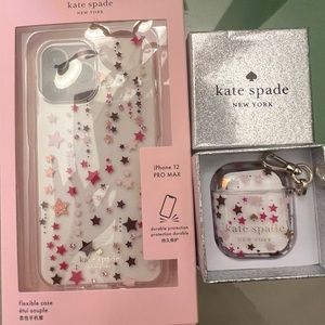 Kate spade iPhone 12 Pro max set with AirPods stars